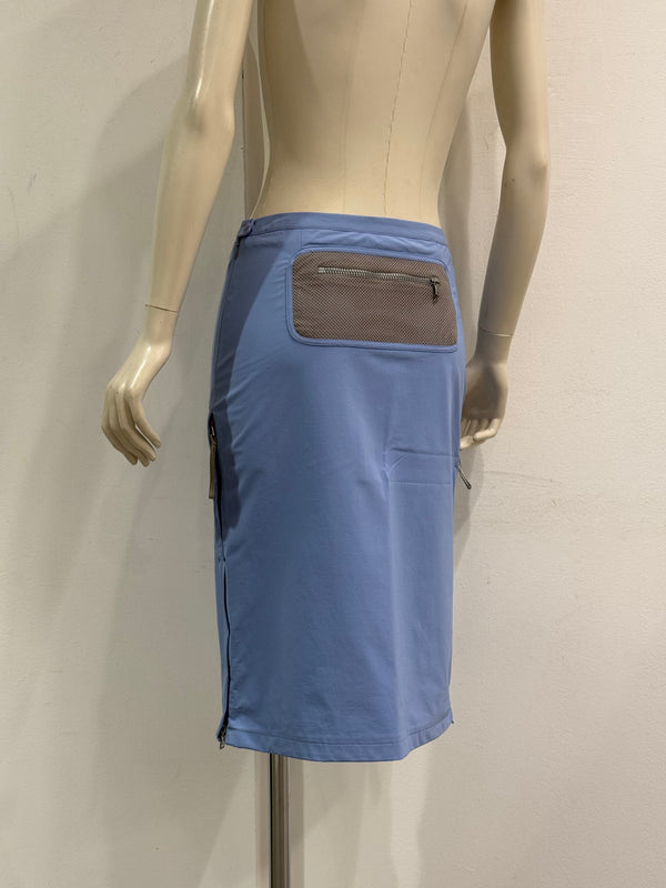 2000s Prada nylon patch pocket midi skirt