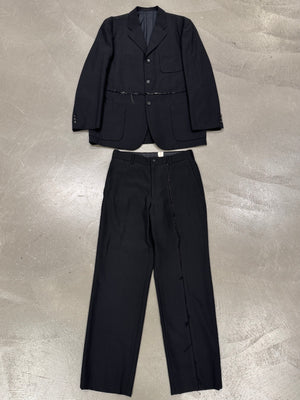 A/W2000 Comme des Garçons distressed stripe set