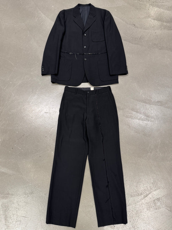 A/W2000 Comme des Garçons distressed stripe set
