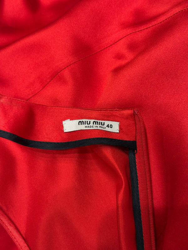 2008 Miu Miu bow detail sleeveless dress
