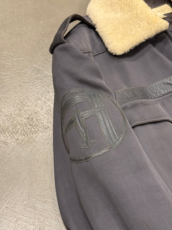 1980s Claude Montana flight avaitor shearling jacket