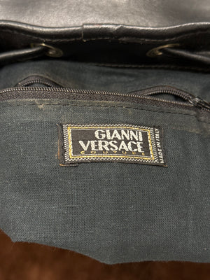 1990s Gianni Versace Medusa leather backpack