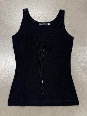 S/S2003 Dolce & Gabbana lace-up tank top