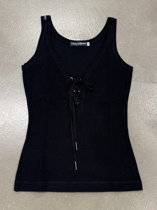 S/S2003 Dolce & Gabbana lace-up tank top