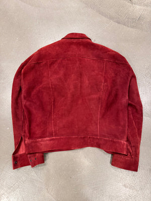 2012 Acne Studios red suede leather jacket