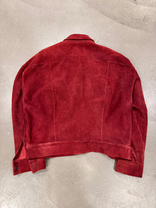 2012 Acne Studios red suede leather jacket