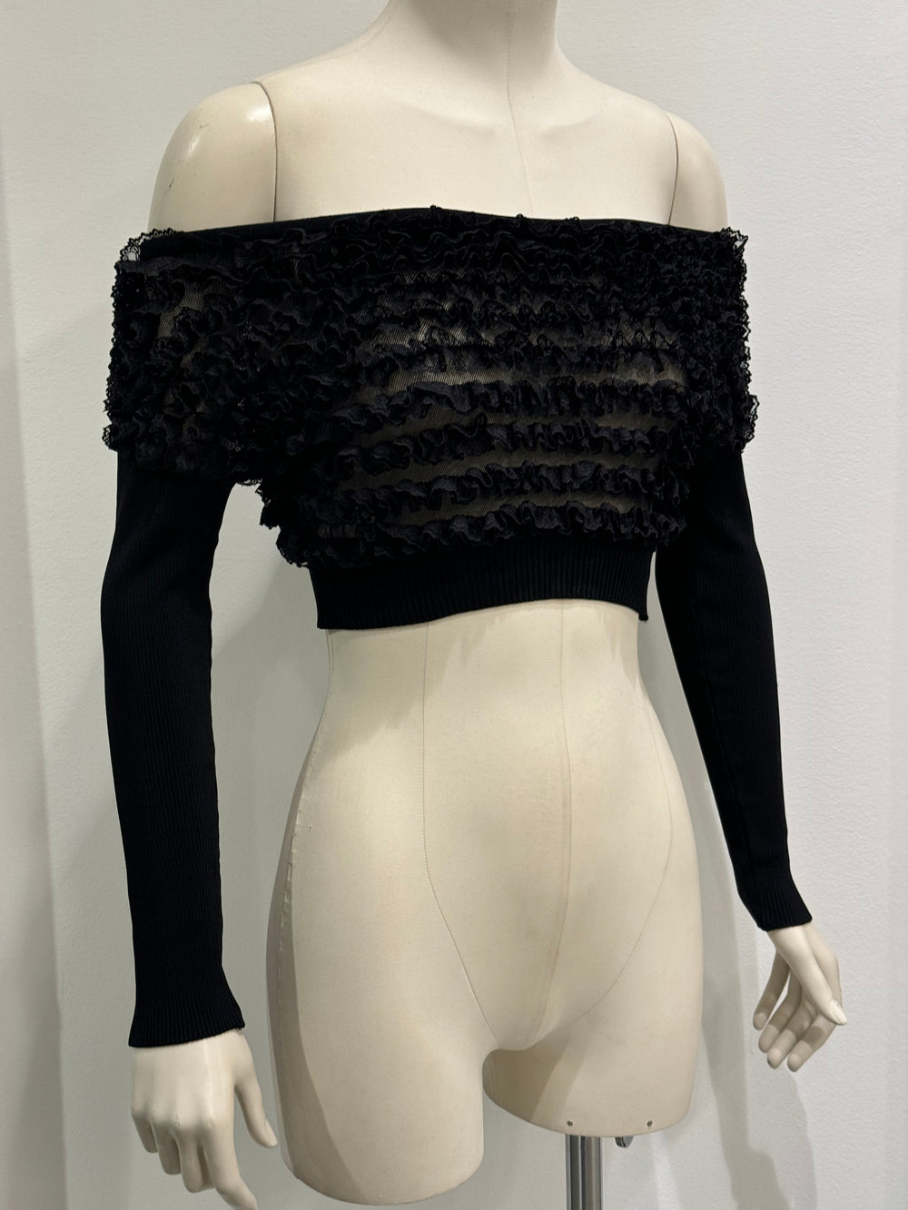 1990s Dolce & Gabbana hybrid cropped decorated top