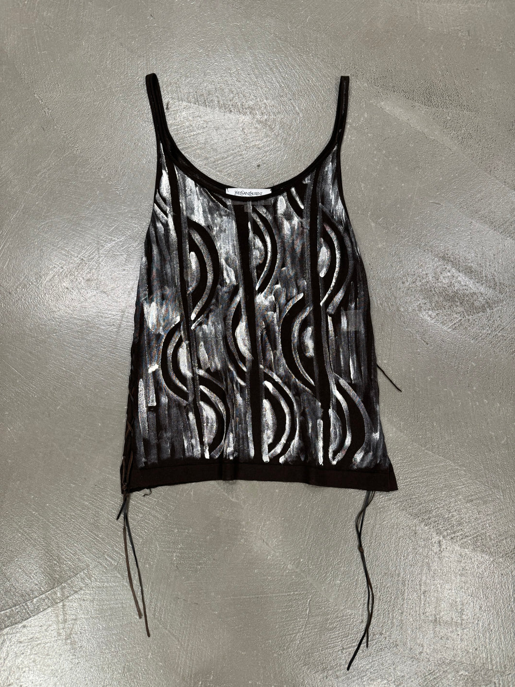 S/S2002 YVES Saint Laurent rive gauche by Tom Ford runway painted tank top