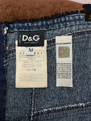 1990s Dolce & Gabbana denim corset top new with tags