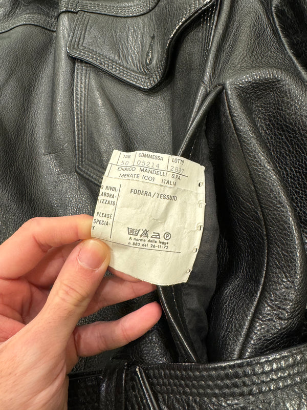 S/S 1992 Dolce & Gabbana leather biker boxy jacket