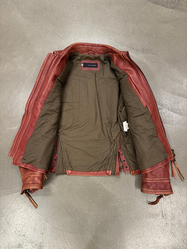 A/W2004 Dsquared2 runway faded leather jacket