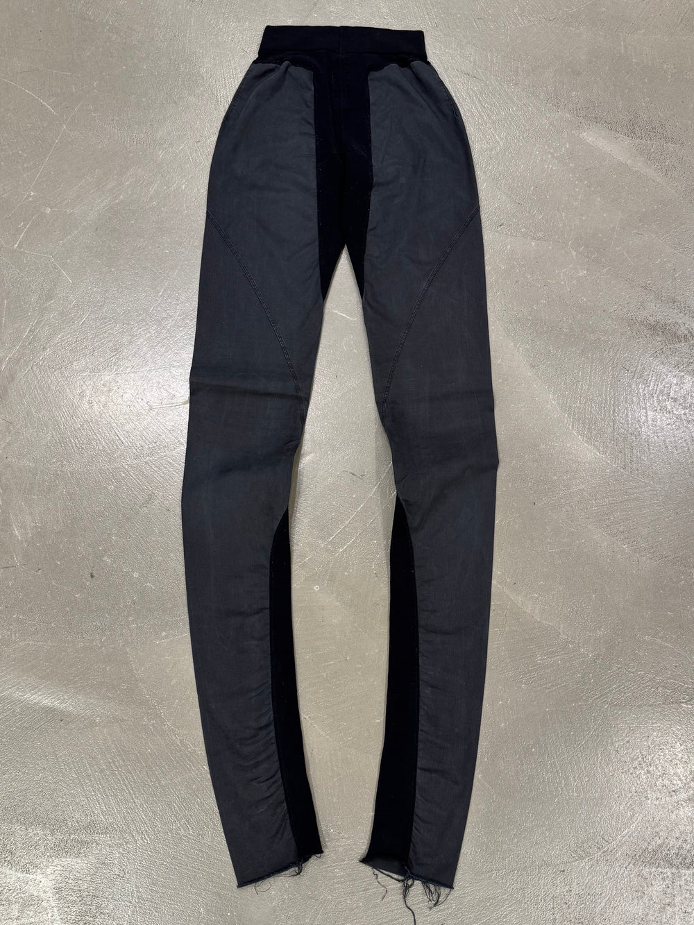 2000s Rick Owens ultra long leather leggings
