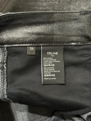 Celine distressed coated jeans