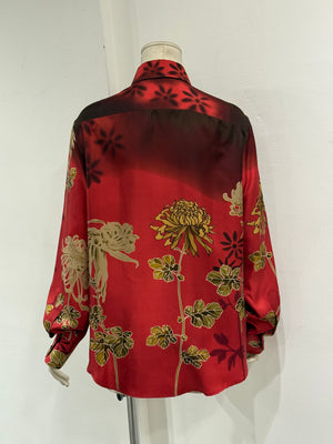 SS2001 Gucci by Tom Ford Chrysanthemum Silk Shirt