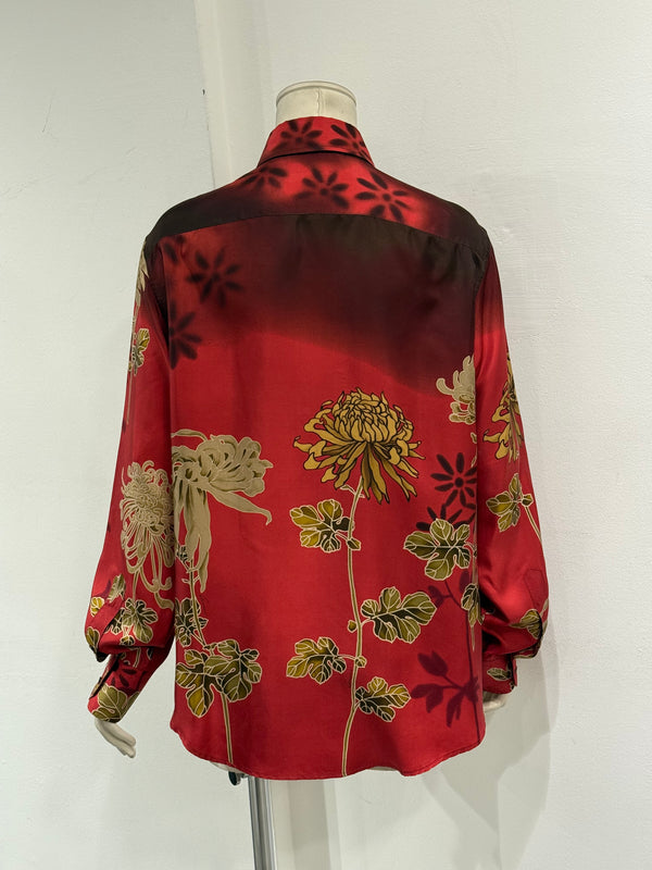 SS2001 Gucci by Tom Ford Chrysanthemum Silk Shirt