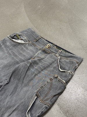 2000s Dolce & Gabbana double waist asymmetrical cargo jeans