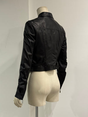 2000s Cavalli biker leather jacket