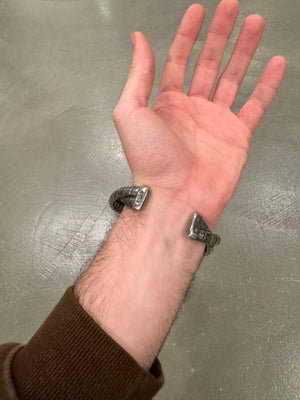 2000s Emporio Armani 925 silver intersected bracelet
