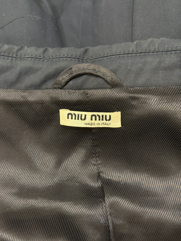 2000s Miu Miu belted cotton utility jacket
