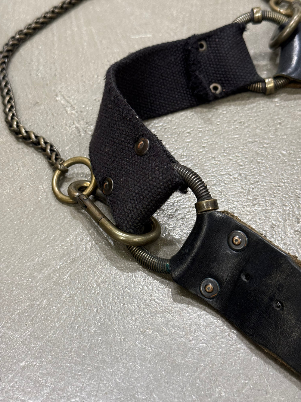 2000s Armani bondage leather belt