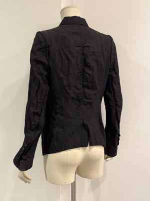 2010s Ann Demeulemeester black asymmetrical jacket