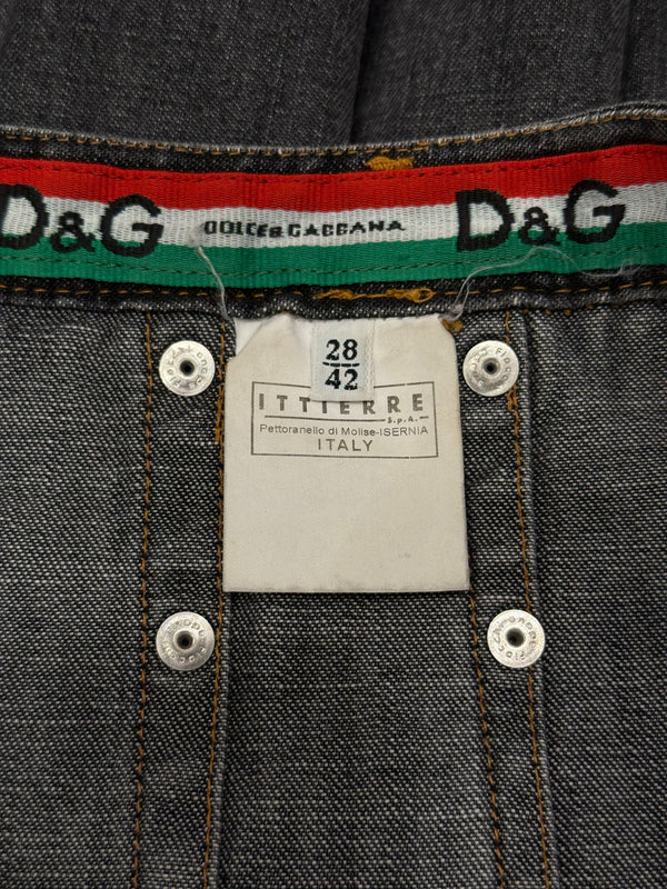 2004 Dolce & Gabbana asymmetrical studded mini skirt