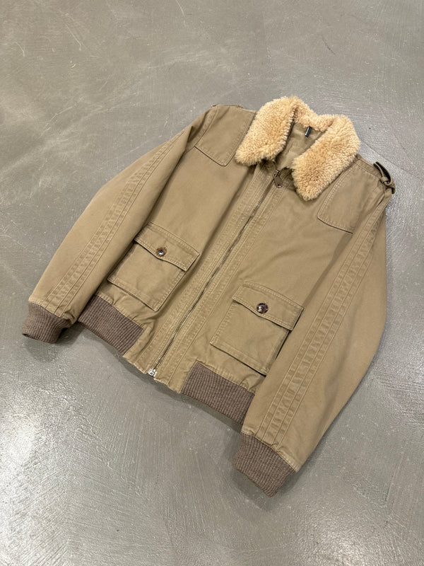 A/W 2005 Dior by Hedi Slimane shearling military jacket