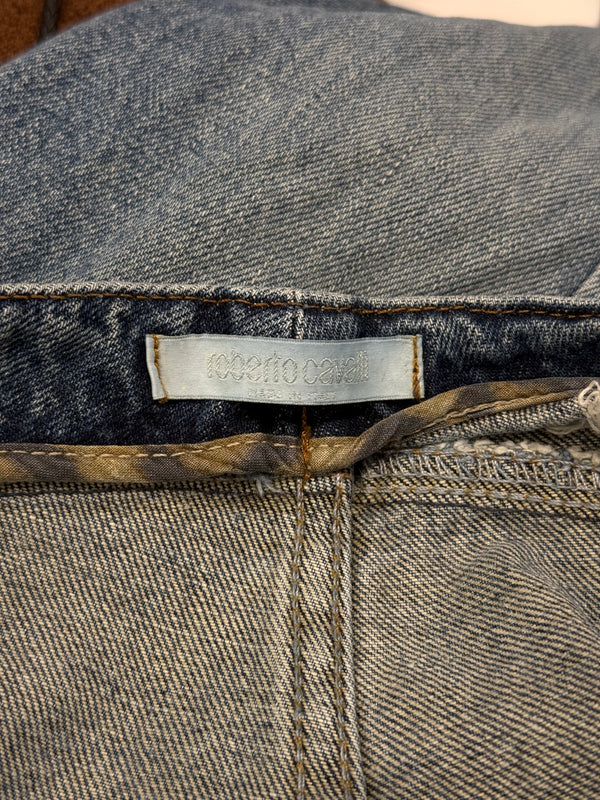 2000s Roberto Cavalli lace-up jeans
