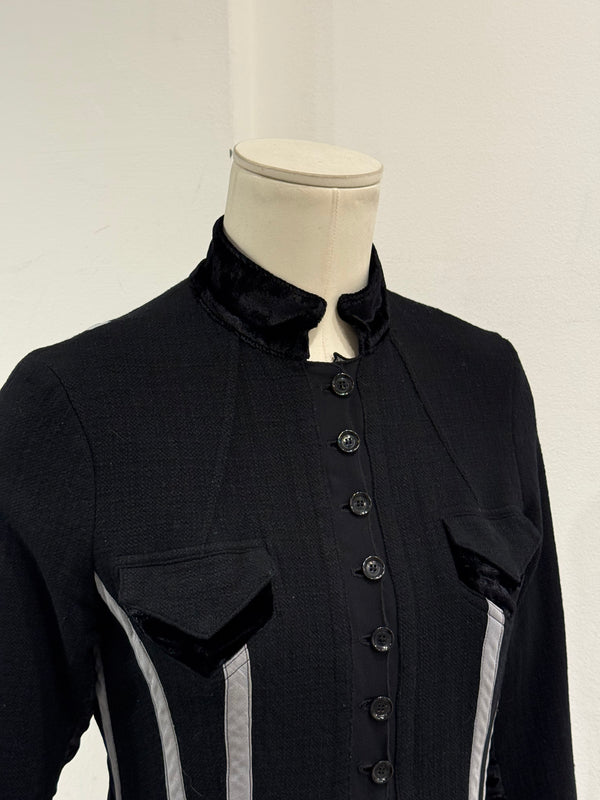 2000s Roberto Cavalli jewel pocket embellished jacket