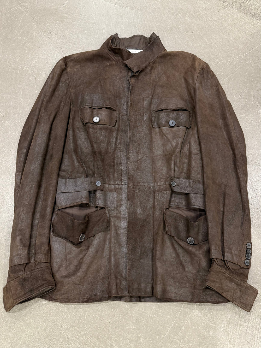 S/S2003 Yves Saint Laurent by Tom Ford runway leather safari jacket