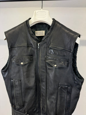 A/W 2002 Maison Margiela artisanal patchwork leather jacket