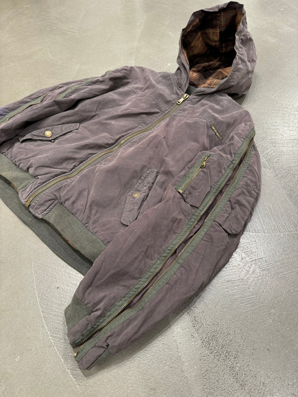 A/W2003 Dolce & Gabbana zip sleeves hooded bomber jacket