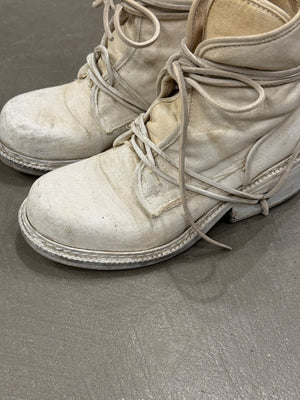 1990s Dirk Bikkembergs distressed leather lace-through boots
