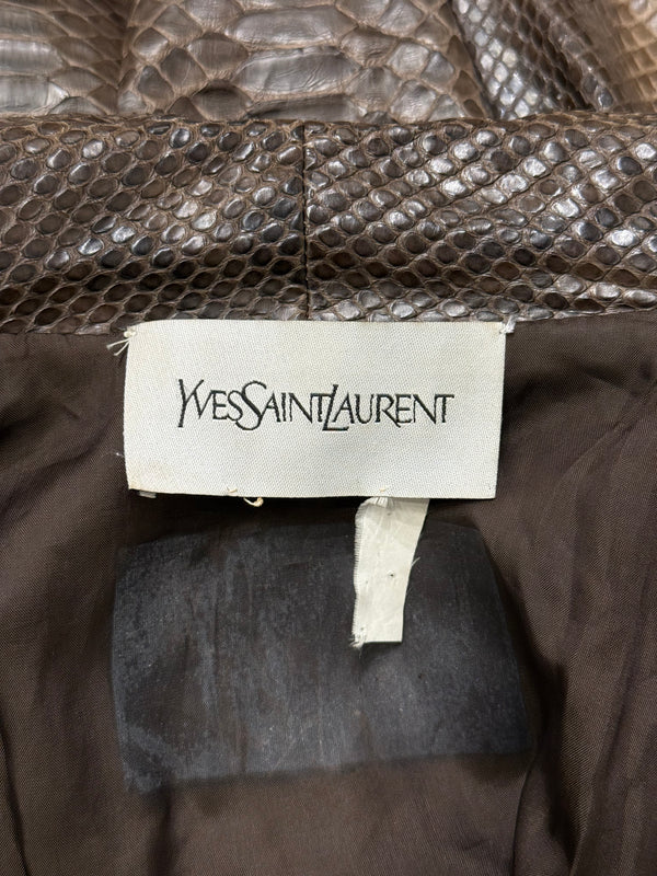 2000s Yves Saint Laurent python skin bomber jacket