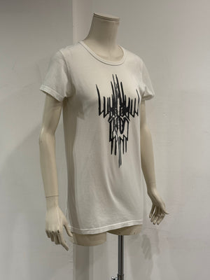 2000s Ann Demeulemeester gothic abstract graphic print T-Shirt