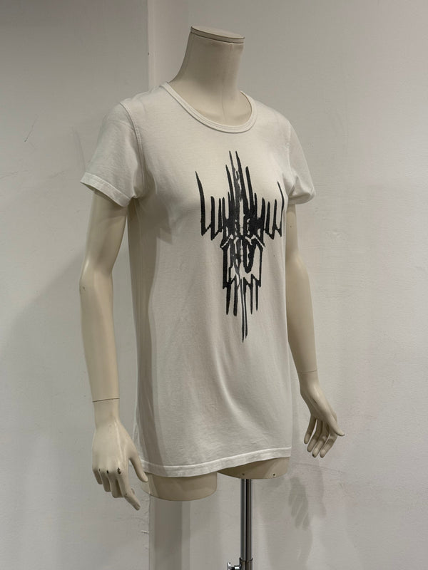 2000s Ann Demeulemeester gothic abstract graphic print T-Shirt