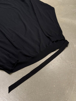 2000s Ann Demeulemeester ribbon back raglan sweatshirt