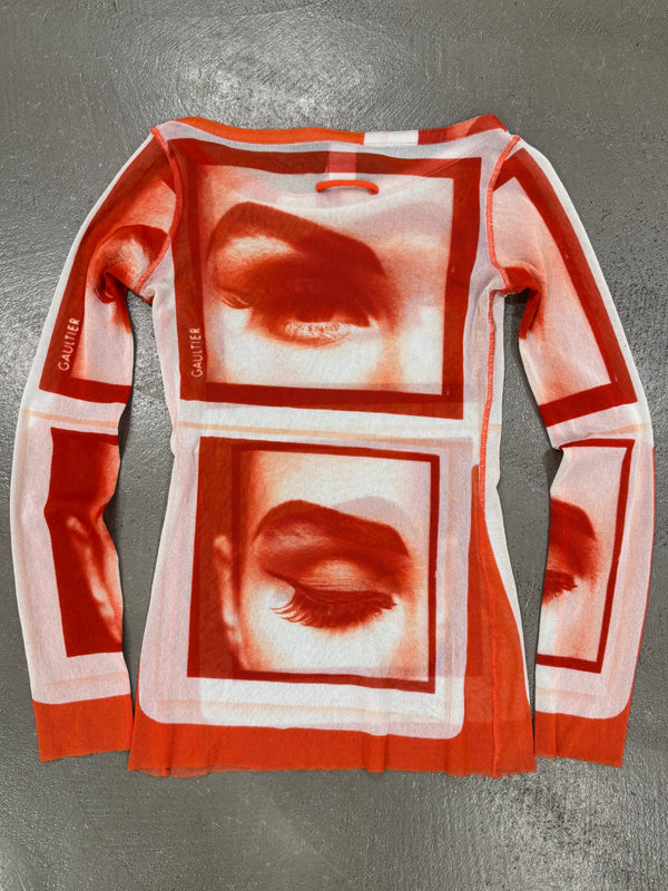 S/S2001 Jean Paul Gaultier “Madonna” eye mesh top