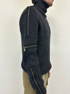 AW2003 Dolce & Gabbana full zipper modular sweater