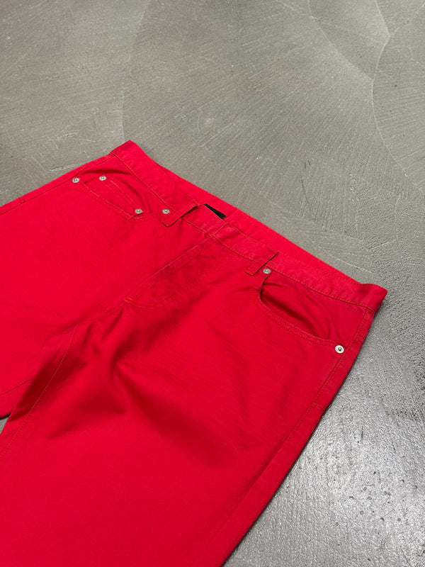 S/S2005 Dior by Hedi Slimane red runway denim