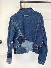 Load image into Gallery viewer, SS2003 Jean Paul Gaultier pierced patchwork reconstructed denim jacket
