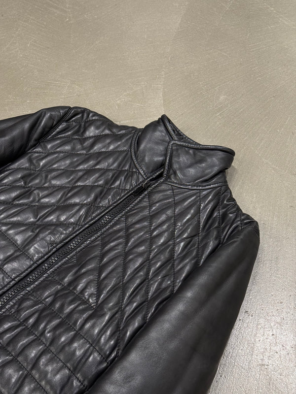 A/W2003 Dior by Hedi Slimane quilted leather Luster coat