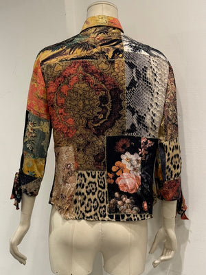 2002 Roberto Cavalli patchwork shirt