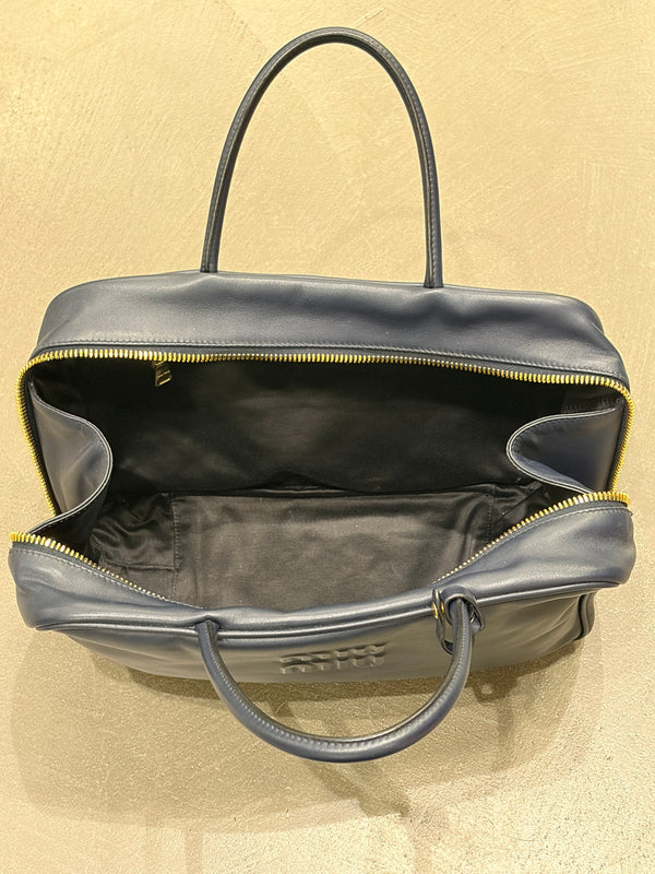 2020S Miu Miu leather bowling bag