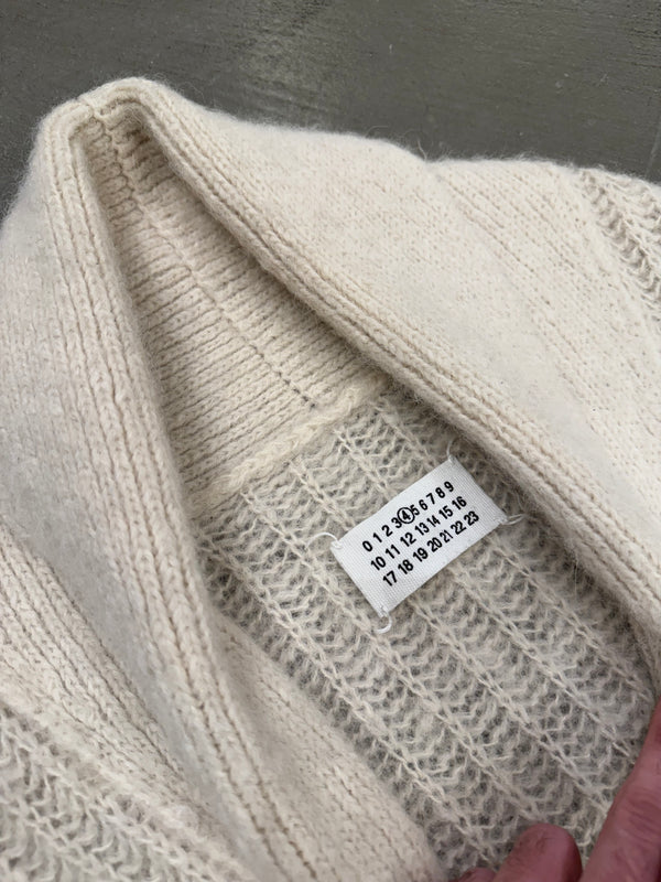 2000s Maison Margiela long wool cardigan