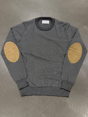 A/W2017 Maison Margiela striped elbow patch knit