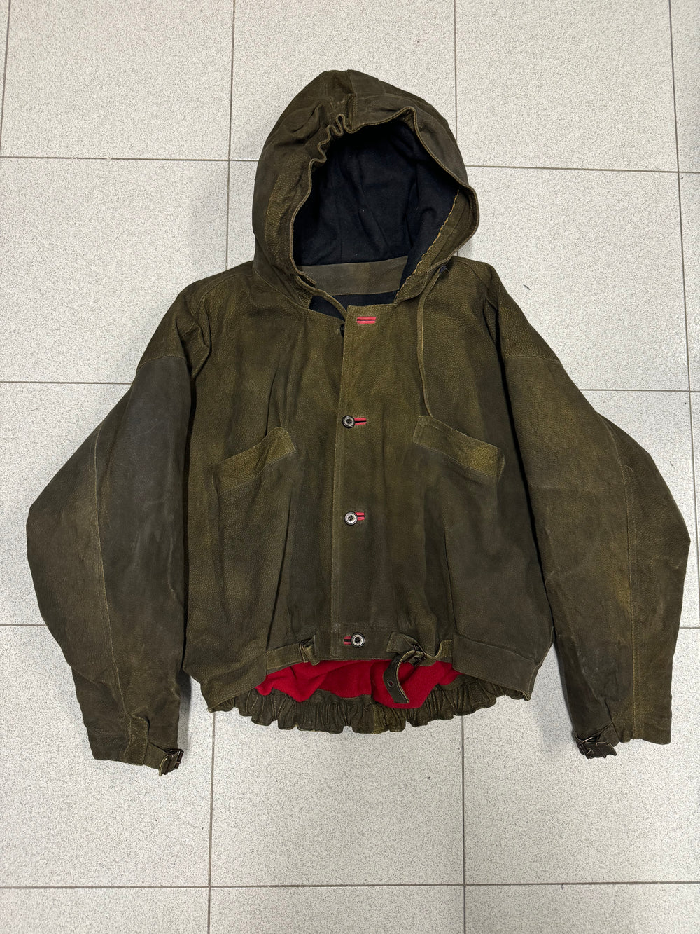 1980s Marithe Francois Girbaud leather bomber jacket