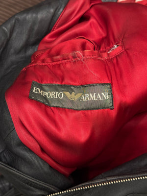 1990s Emporio Armani biker leather jacket