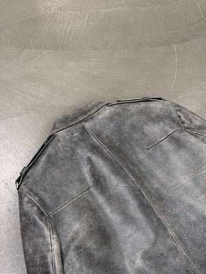 A/W2002 Dior by Hedi Slimane distressed leather jacket