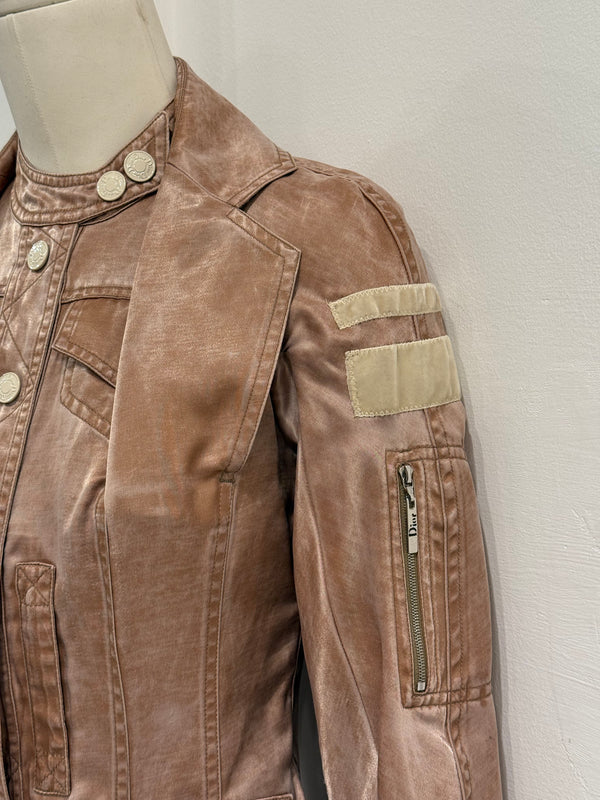 S/S2005 Christian Dior by Galliano runway silk officer jacket